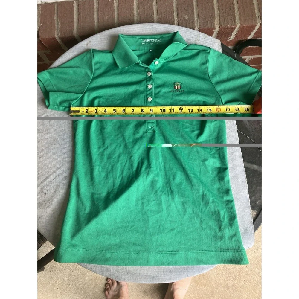 Nike Golf Women's Keswick Hall Green Logo Dri-Fit Polo Shirt Medium